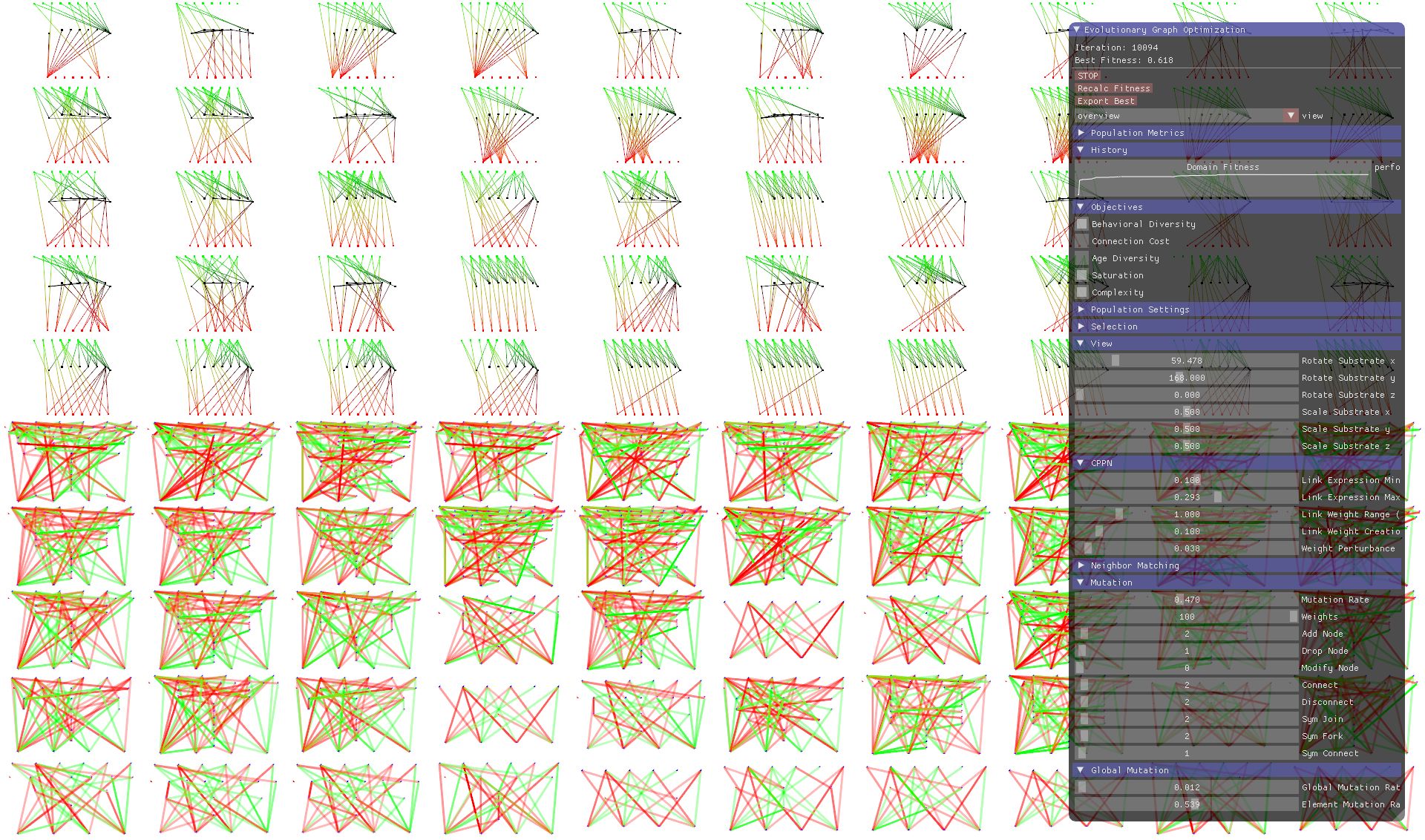 GUI for Evolutionary Graph Optimization